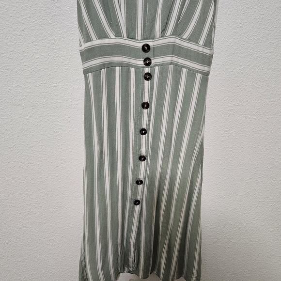 Lulus fit and flare style button down striped dress size xs - Picture 6 of 16
